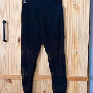 Express Black Mesh Panel Leggings